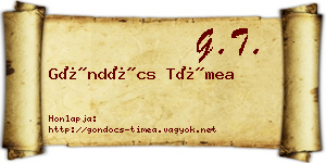 Göndöcs Tímea névjegykártya